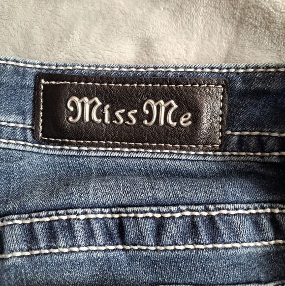 Miss Me Jeans Womens Standard Skinny Straight Leg Mid Rise Blue Sz 27 Inseam 28 - Picture 7 of 15